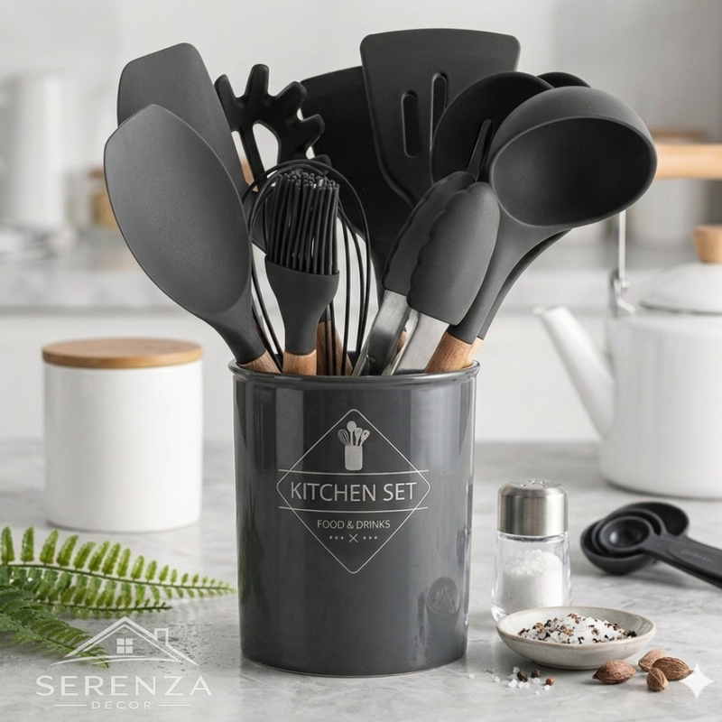 Kit Utensílios de Cozinha em Silicone 12 Peças – Super Completo