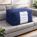 Kit 2 ou 4 Caixas Organizadoras com Visor Transparente e Zíper Reforçado
