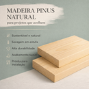 Prateleira Suspensa Decorativa em Madeira Pinus com Corda