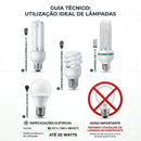 Spot de Trilho 3 Lâmpadas Direcionáveis – Bivolt com Soquete E-27