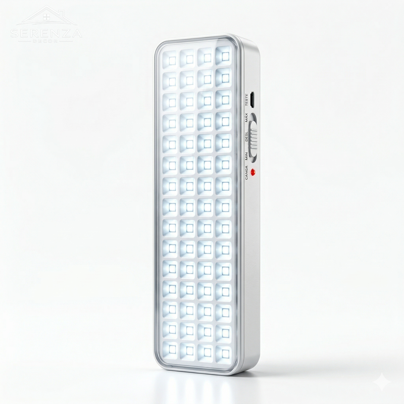 Luminária de Emergência 60 LEDs – Recarregável Sem Fio Portátil