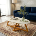 Mesa de Centro Moderna com Estrutura em MDF, MDP e Pinus – 90 cm