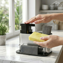 Dispenser em Inox — Porta Detergente, Esponja e Bucha