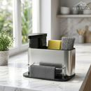 Dispenser em Inox — Porta Detergente, Esponja e Bucha