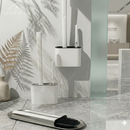 Escova Sanitária 2 em 1 com Suporte: Limpeza Rápida e Sem Sujeira