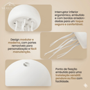 Luminária Água-Viva RGB – Iluminação Hipnotizante que Transforma Seu Ambiente