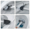 Escova Sanitária 2 em 1 com Suporte: Limpeza Rápida e Sem Sujeira