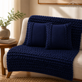 Kit Évora™ | Manta de Tricot + Capas de Almofadas