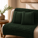 Kit Évora™ | Manta de Tricot + Capas de Almofadas