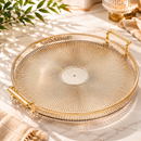 Bandeja Decorativa Elegance com Detalhes Dourados