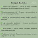 Triturador Elétrico de Alimentos 3L com 2/3 Velocidades – 220V