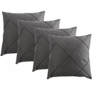 Kit com 4 Almofadas Cheias em Suede Drapeada – 45 x 45 cm