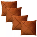 Kit com 4 Almofadas Cheias em Suede Drapeada – 45 x 45 cm