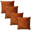 Kit com 4 Almofadas Cheias em Suede Drapeada – 45 x 45 cm