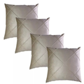 Kit com 4 Almofadas Cheias em Suede Drapeada – 45 x 45 cm