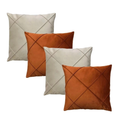 Kit com 4 Almofadas Cheias em Suede Drapeada – 45 x 45 cm