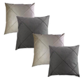 Kit com 4 Almofadas Cheias em Suede Drapeada – 45 x 45 cm