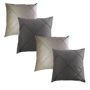 Kit com 4 Almofadas Cheias em Suede Drapeada – 45 x 45 cm