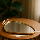 BANDEJA ESPELHADA DECORATIVA MULTIUSO BANHEIRO LAVABO SALA PRETO DOURADO