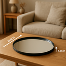 BANDEJA ESPELHADA DECORATIVA MULTIUSO BANHEIRO LAVABO SALA PRETO DOURADO