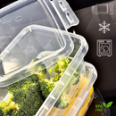 Kit 10 Marmita Potes 900ml Travas Laterais Reutilizável - Livre de BPA Alimentos organiza congelador
