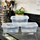 Kit 10 Marmita Potes 900ml Travas Laterais Reutilizável - Livre de BPA Alimentos organiza congelador
