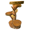 Base Madeira Rústica 40cm Suporte para Vasos 4 Suportes Jardim Decoração Natural Tronco